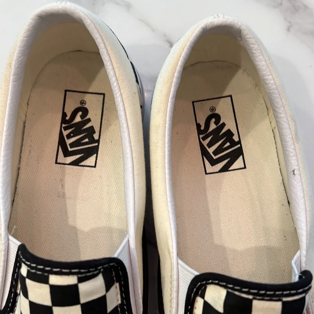Vans men’s classic slip on shoes black/white men 10.5 women 8.5 - Picture 5 of 5